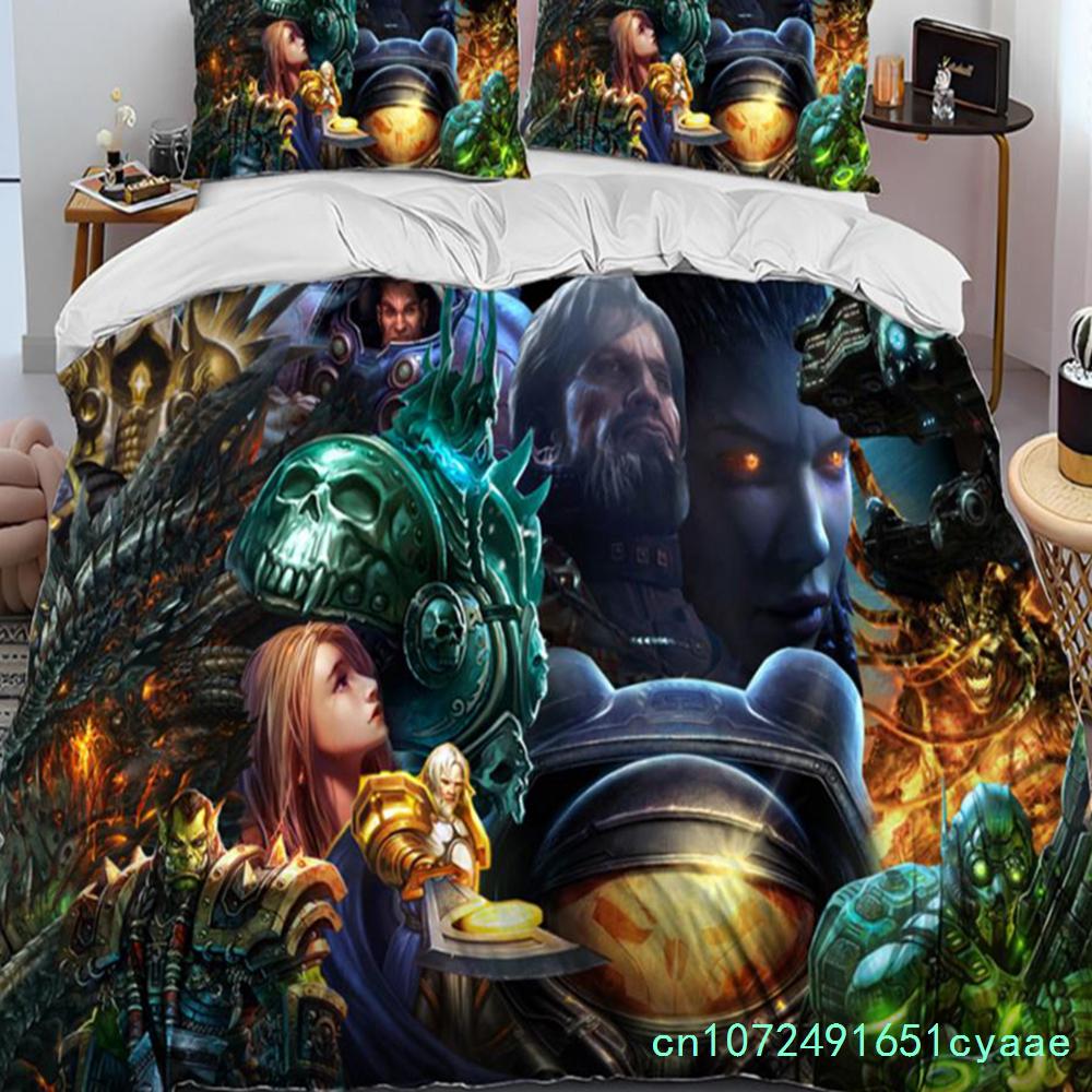 3D HD StarCraft Game Gamer PC Comforter Bedding Set,Duvet Cover Bed Set Quilt Cover Pillowcase,king Queen Size Bedding Set