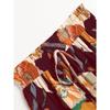 A-line Skirt, Pleated Skirt, Floral Print, Elastic Waist, Midi Skirt