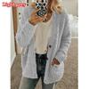 Frauen Herbst Winter Plüsch Sweatshirt Mode Lässig Plüsch Strickjacke Damen Lose Pullover Tops Plus Größe