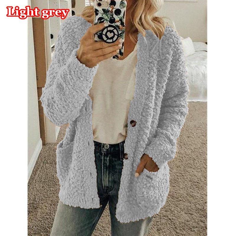 Frauen Herbst Winter Plüsch Sweatshirt Mode Lässig Plüsch Strickjacke Damen Lose Pullover Tops Plus Größe