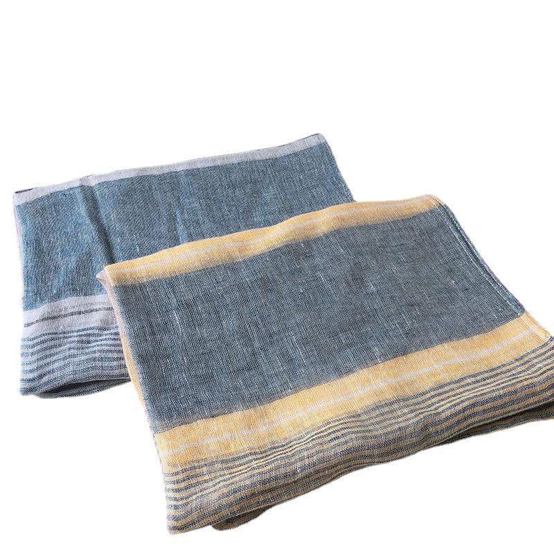 Pure Linen Stripes With Thin Scarves Can Be Used In All Seasons To Shade And Keep Warm, High-End Silk Scarves, Japanese And Korean Sweet Scarves