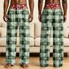 Men's Funny Sleep Pants with Fake Underwear Print Halloween Novelty Pajama Pants