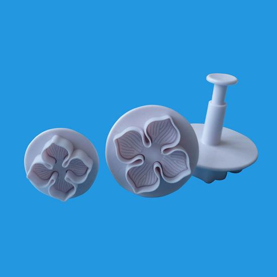 3Pcs Hydrangea Fondant DIY Mold Flower Icing Decorating Cutter Plunger Bakeware