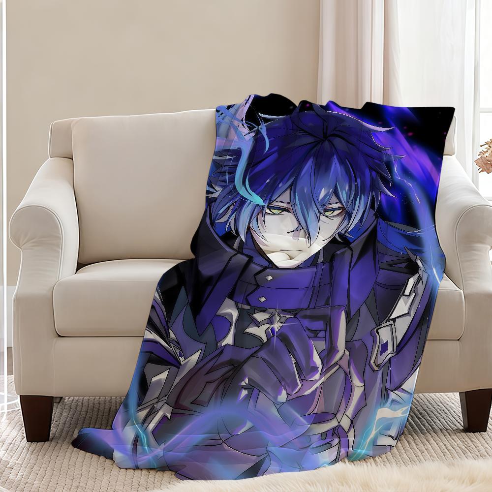 Genshin Impact Flins Decke Überwurf Super Kuschelig Plüsch Wohnzimmer Sofa Couch Kindliche Geburtstagsgeschenke