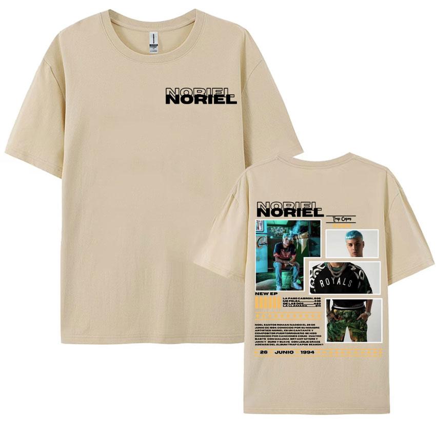 Rapper Noriel Album Tour Cover Tshirts for Men Women Hip Hop Pop Music Harajuku Y2k T Shirt Male High Quality Oversized Tshirt