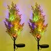 Solar Cypress Tree Stake Lights IP65 Waterproof Multicolor LED Outdoor Holiday Decor Lamp