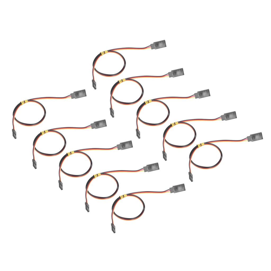 10Pcs Servo Extension Cord Cable 458mm 3Pin Sturdy Durable Wide Application Servo Extension   Wire Cable