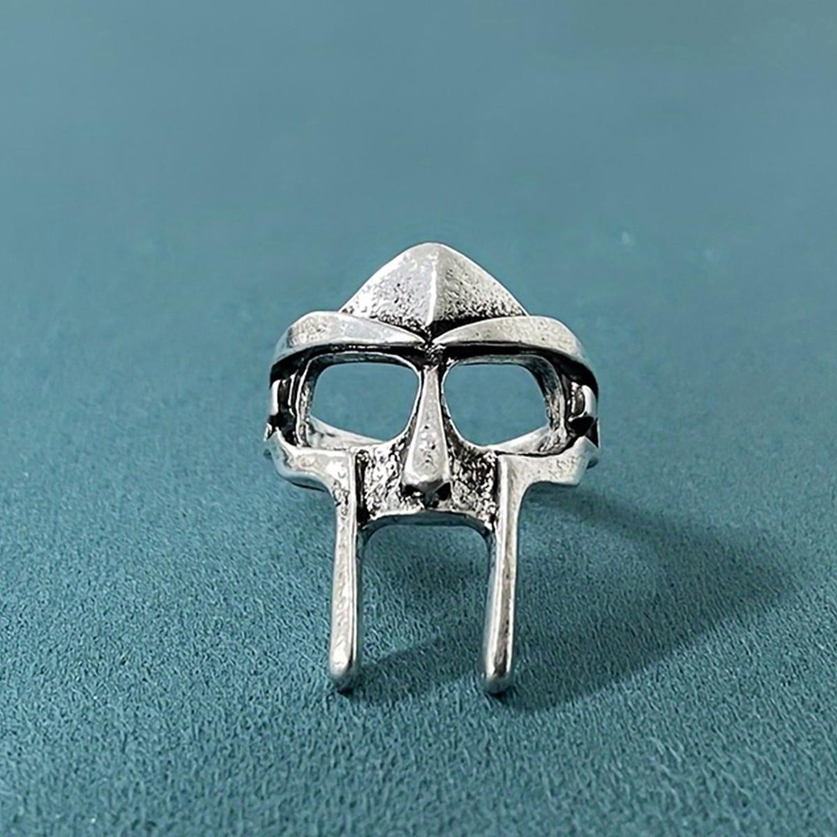 1 Pcs Silver Color Gothic Retro Men s Ring Punk Style Egyptian Pharaoh Men s Ring  One Size