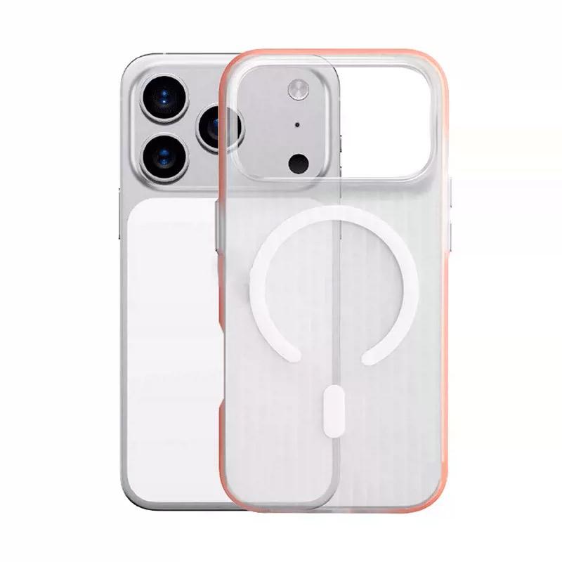 Corrugated Matte For Magsafe Magnetic Case For iPhone Air 17 16Plus 15 14 13 Pro Max Ultra Thin Transparent Rugged PC Hard Cover