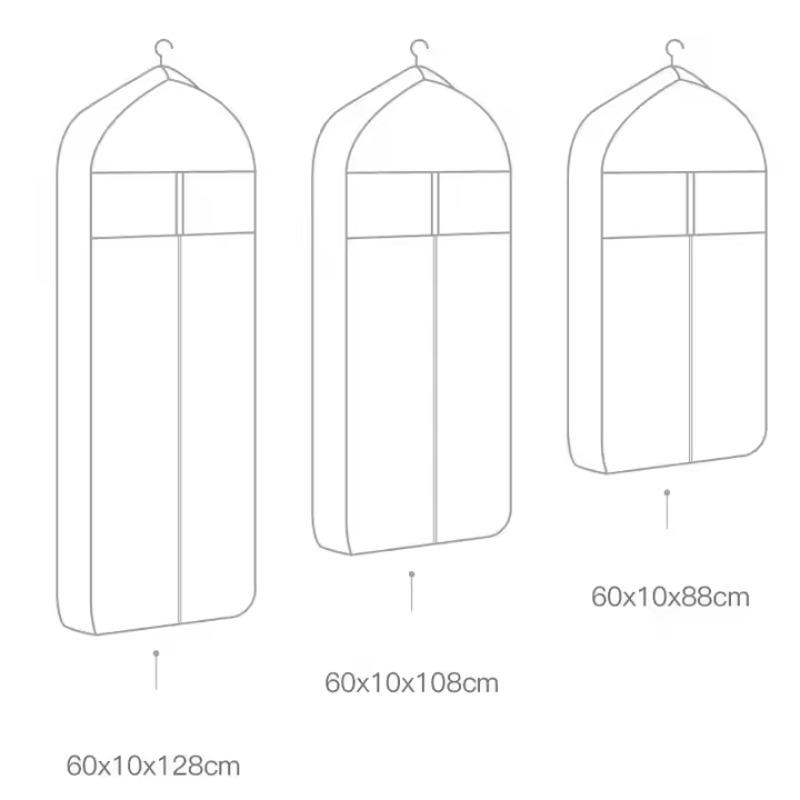 Dustproof Clothing Covers Waterproof Clothes Dust Cover Coat Suit Dress Protector Hanging Garment Bags Closet Organizer