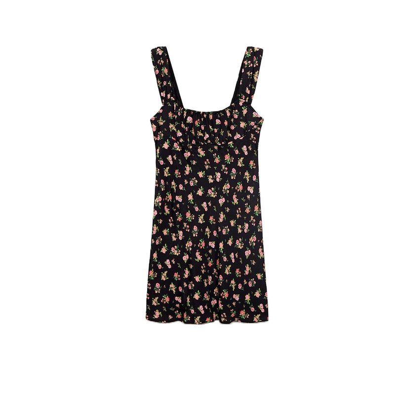 Summer Clothing New Women's Clothing Sexy Style Square Collar Sling A- line Short Floral Print Dress 17091159