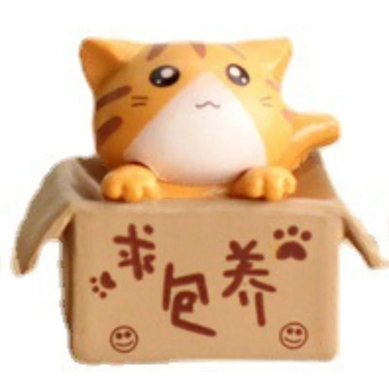 1pcs Mini Cat Ornament Garden Kitten Statue Gift for Kids Children Baby Room Cute Kawaii Toy Miniature Figurines Home Decoration