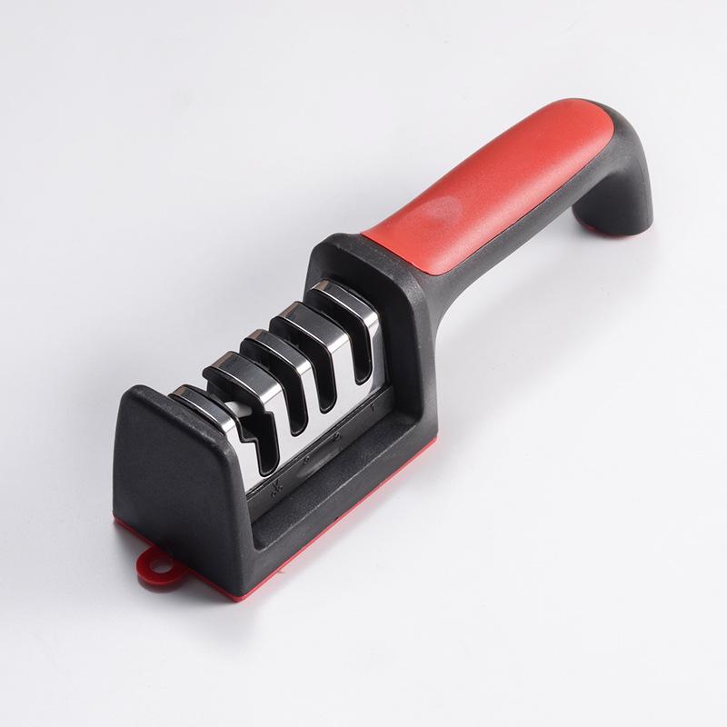 Four-Stage Multifunctional Knife Sharpener with Stone Rod for Household Use