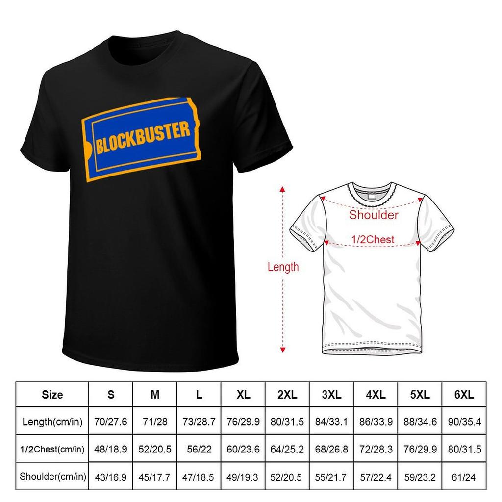 Blockbuster Logo TShirt Funny tshirt aesthetic clothes graphic t shirts cute tops men t shirts