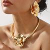 Draweye Blumenohrringe für Damen Vintage Hyperbel Amerikanischer Stil Schmuck Perlen Elegant Einfach Pendientes Mujer