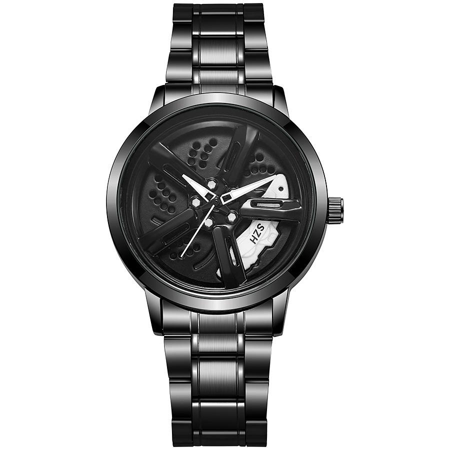 Sports Car Wheel Hub Rotatable Watch Men'S Wheel Quartz Watch Fashion Trendy Men'S Watch