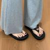 Island Holiday~ Thick-bottomed flip-flops Korean version of casual versatile slippers 2025 summer new sandals