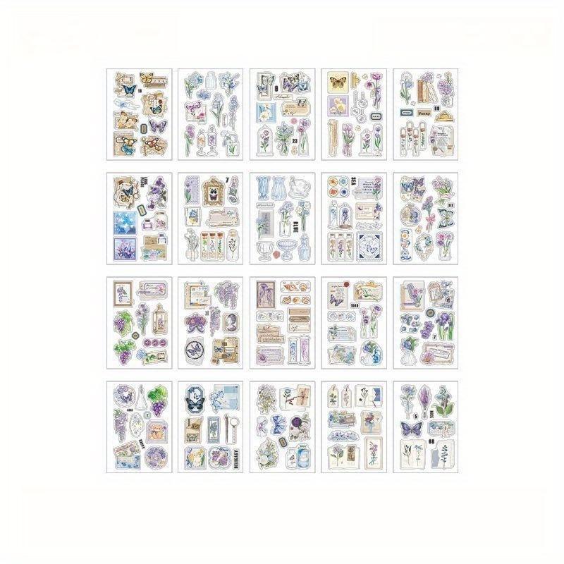 1PC Old Dreams New Love series Plant notebook decoration material stickers notebook material card paper