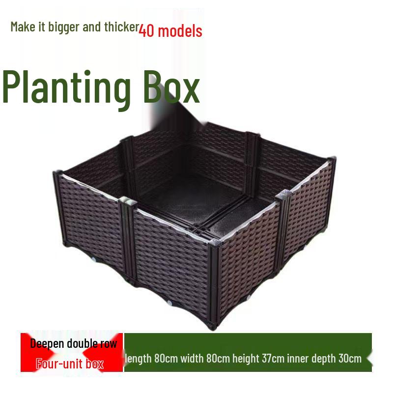 Extra Large Yellow-Edged Rooftop & Balcony Vegetable Planter Box