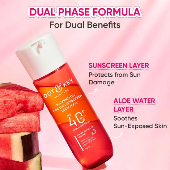 Dot&Key Watermelon Cooling Sunscreen Body Spray SPF 40+ (110ml)