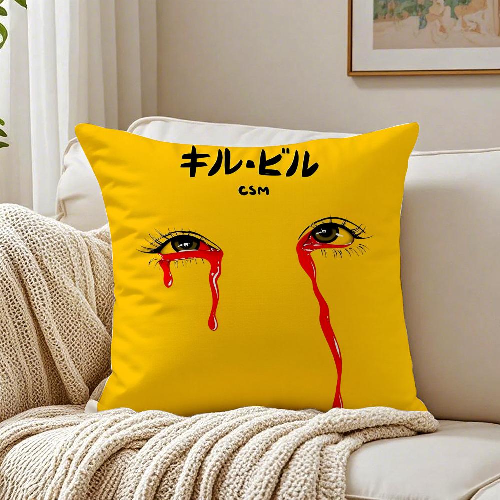 movie action KKill BBillS Cushion Cover Pillowcase Antidustmite living Room Sofa Decor Cushion Room