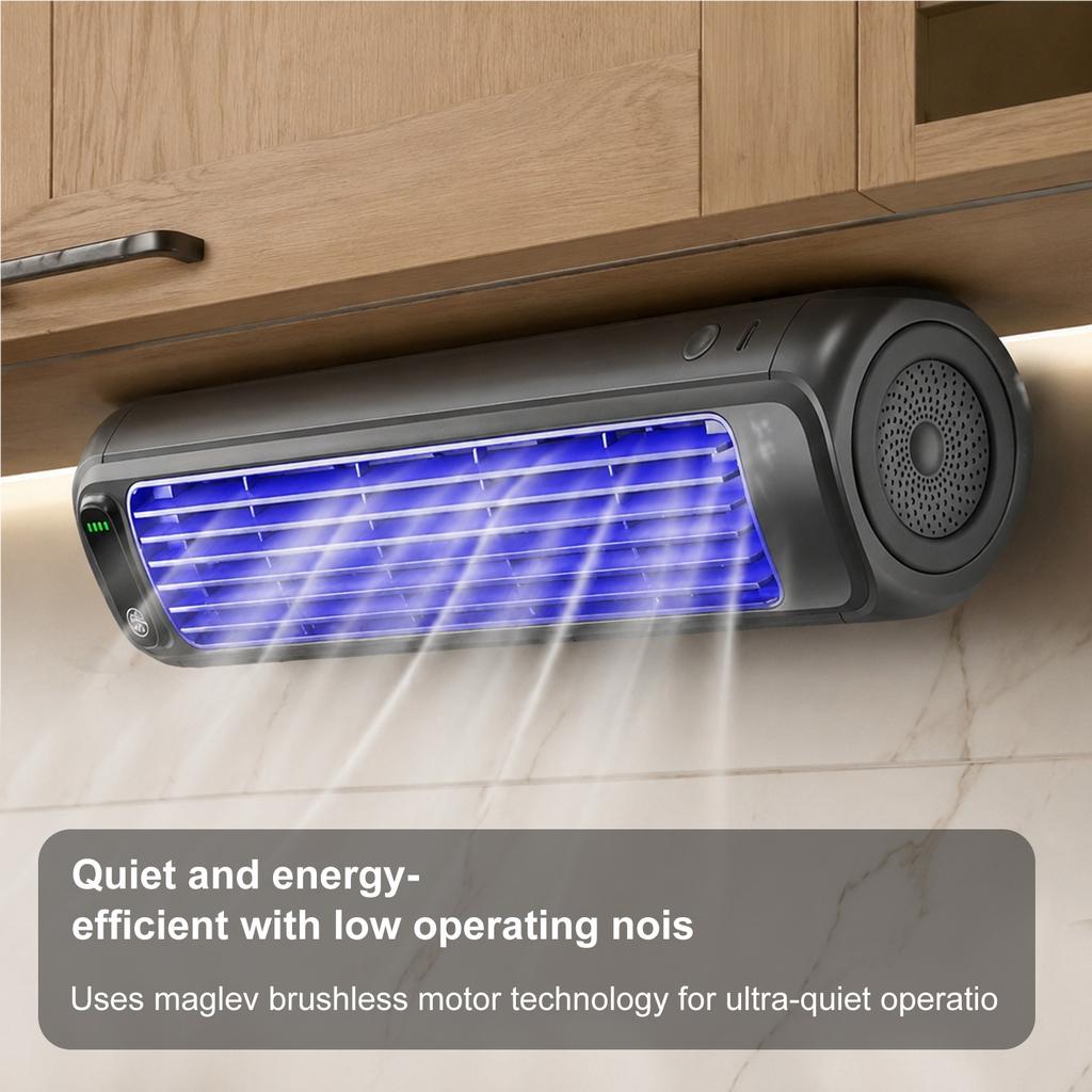 Electric Wireless Fan Three Adjustable Fan Speeds Cooler Air Circulators Mini Wall-Mounted Fans for Renting A House/Dormitory