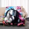 3D Tier Pferdemuster Heimdecke Einhornmuster Schlafzimmer Wohnzimmer Dekoration Picknickdecken für Kinderzimmer Bett Geschenk