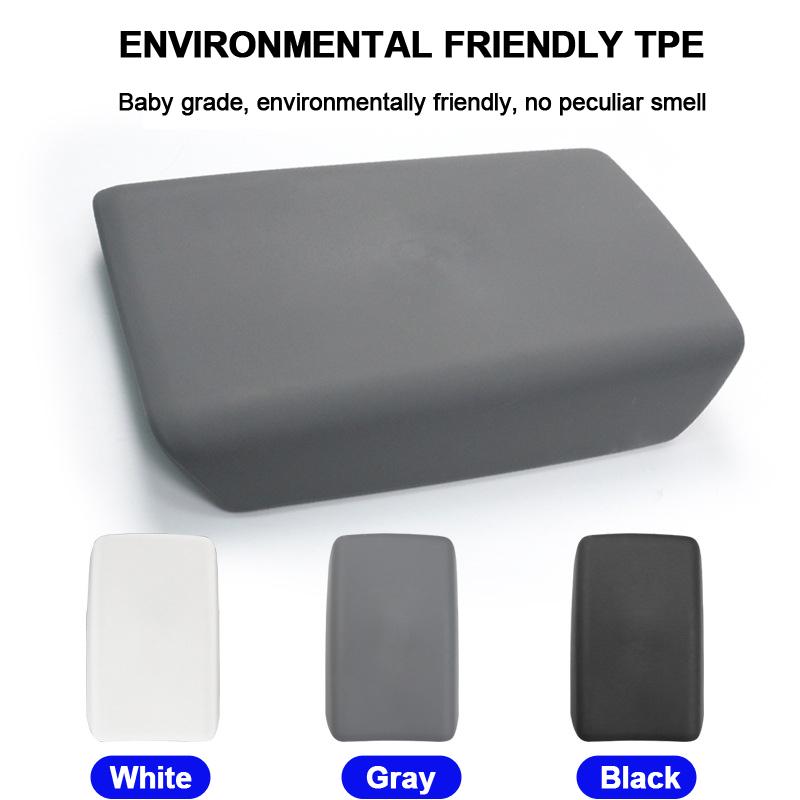 Car Armrest Box Cover For Tesla Model 3 Y 2025 Center Console Panel Protector Pad Soft TPE Cover Auto Decor Interior Accessories