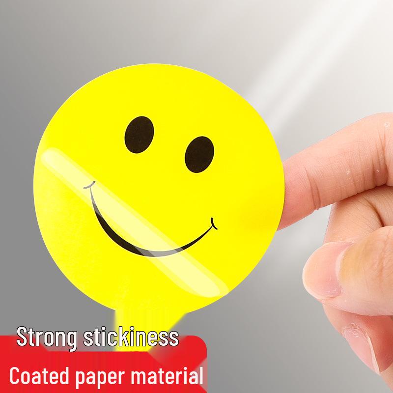 Smiling Face Rewards Stickers: Self-Adhesive Praise Labels for Kindergarten & Elementary Students