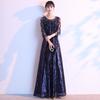 Large Size Evening Dress Dress Women's New Fat Mm Temperament Thin Sequins Celebrity Host High-end Atmospheric Chorus Performance Clothes