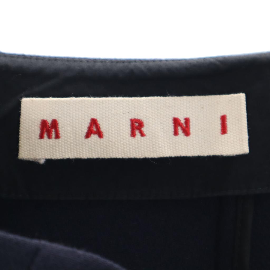 MARNI Made in Italy wool Mimole length flare skirt 38 Navy Women Used