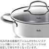 Fissler San Francisco Pot (20cm, 3.6L Capacity) with a Drip-proof Rim, a Glass Lid, and Convenient Measuring Lines (waterless Cooking/induction Compat