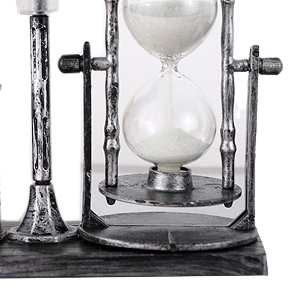 Suport Stilou Vintage Inovator Culoare Albă Clepsidră Luminoasă Lampă Stradală Suport Stilou pentru Birou Argintiu