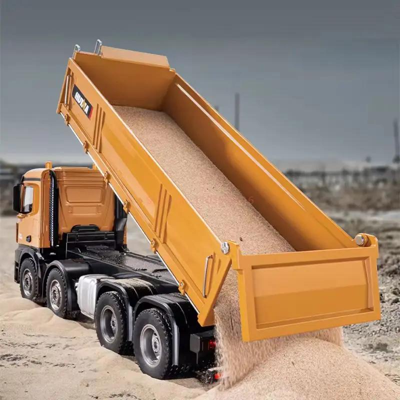 Non-Toxic Huina Rc Truck 1536 Remote Control Trucks Dumper 1/14 12Ch Construction Engineering Vehicle Toys Children Christmas Gifts Children