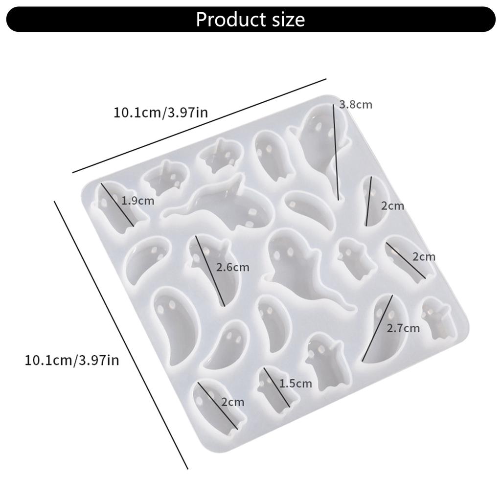 Seasonal Halloween Charm Silicone Mold Epoxy Resin Earrings Pendant Mold Halloween Specter Accessory Crafting Tool