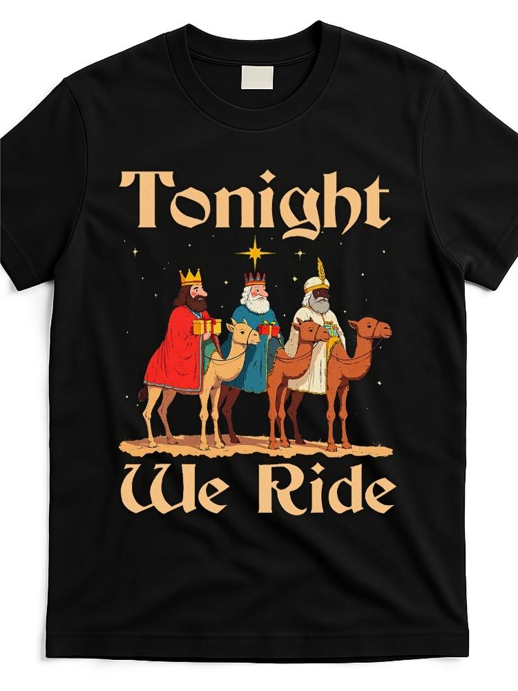 Heute abendwechristmasride mit kamelritt christian design 100 baumwolle sommer lässig Rundhals kurzarm bedruckt herren T-Shirt