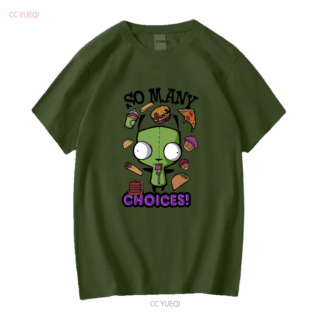 Emo Scene fashion shirt Invader Zim So Many Choices T 2000s Vintage Hot Topic long or short sleeves vintage Washed Stylish