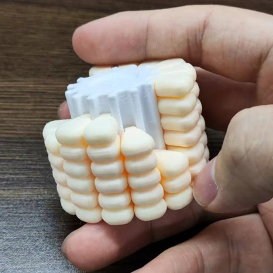 3D Printed Corn Puzzle Stress Relief Sensory Toy Portable Corn Puzzle Finger Fidget Toy for Home Office Entertainment