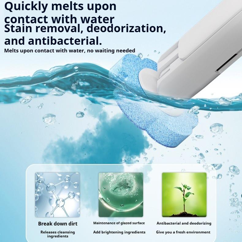 One-piece bathroom cleaning set, toilet disposable toilet brush, cleaning brush head, wall-mounted toilet toilet brush