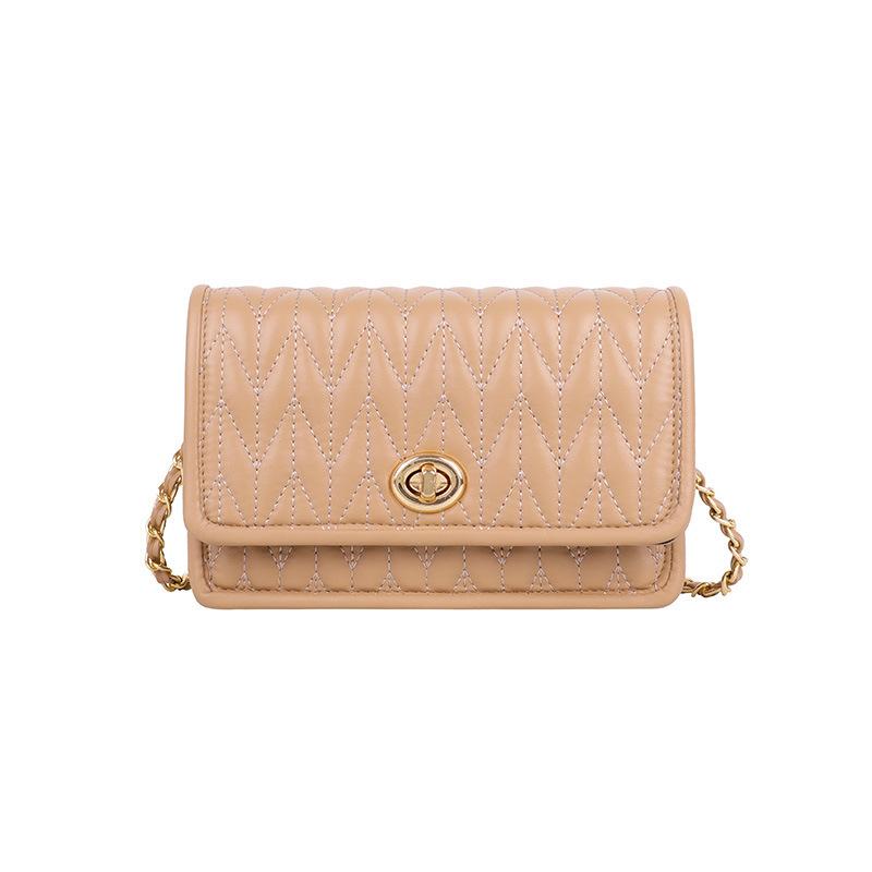Chain Fashion Small Bag Women's New Simple Texture Small Square Bag Internet Celebrity Foreign Style Shoulder Messenger Bag