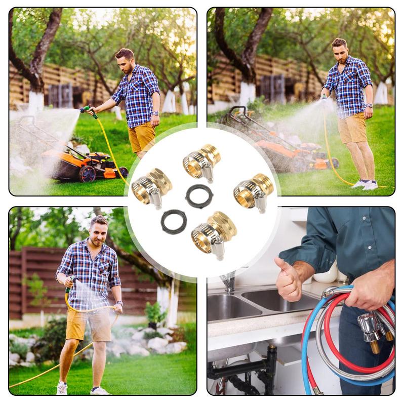 Water Hose Repair Kit Quick Connect Leakproof Fittings Garden Water Hose Pipe Connector For Outdoor Lawn Yard Irrigation