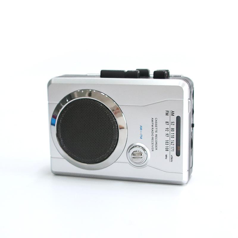 Portable Cassette Player with Speaker, Radio, and Headphones for English Listening and Playback