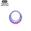 ASTM F136 Titanium Anodizing 16G Septum Hoop Ring Hinged Segment Nose Clicker Tragus Helix Daith Earring Piercing Zircon