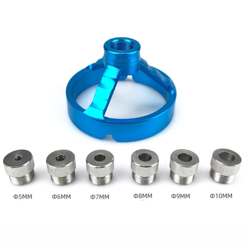 5/6/7/8/9/10mm Vertikaler Bohrführungs-Schienenhalterung Aluminiumlegierung Rechter Winkel Rund V-Bohrung Locheinsatz Holzbearbeitungswerkzeug