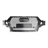 Gloss Black Front Bumper Radiator Vent Mesh Grille Grill Fit Q7 2016-2019