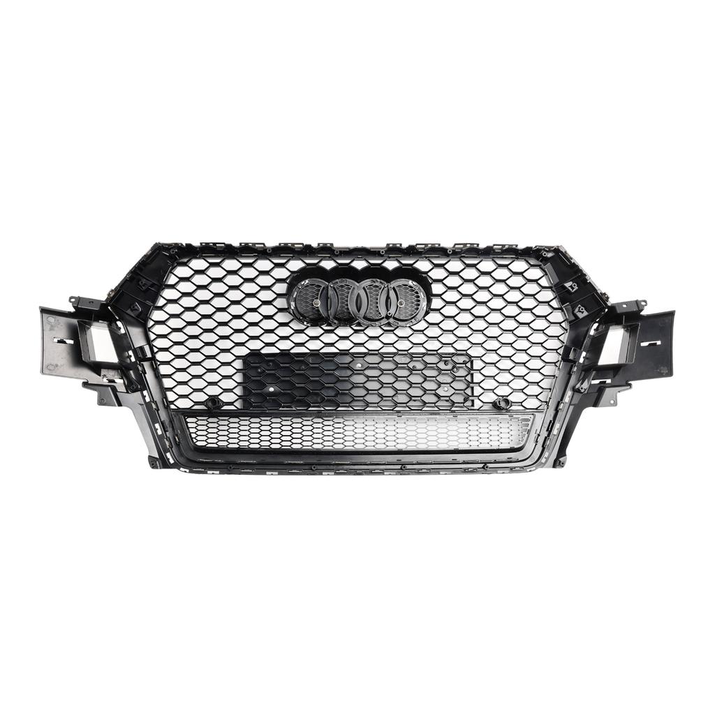 Gloss Black Front Bumper Radiator Vent Mesh Grille Grill Fit Q7 2016-2019