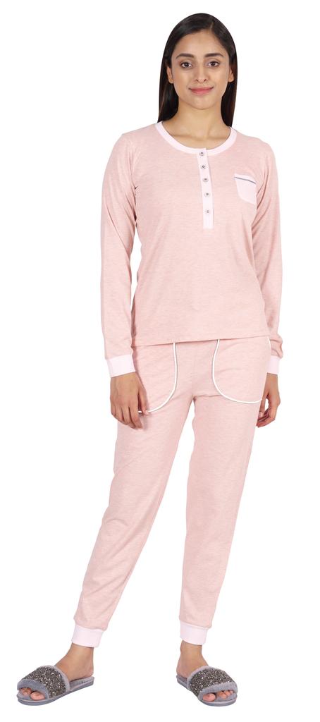 Inkmeso Womens Nightwear Pajamas Set Sleepwear Long Sleeve Top With Pant