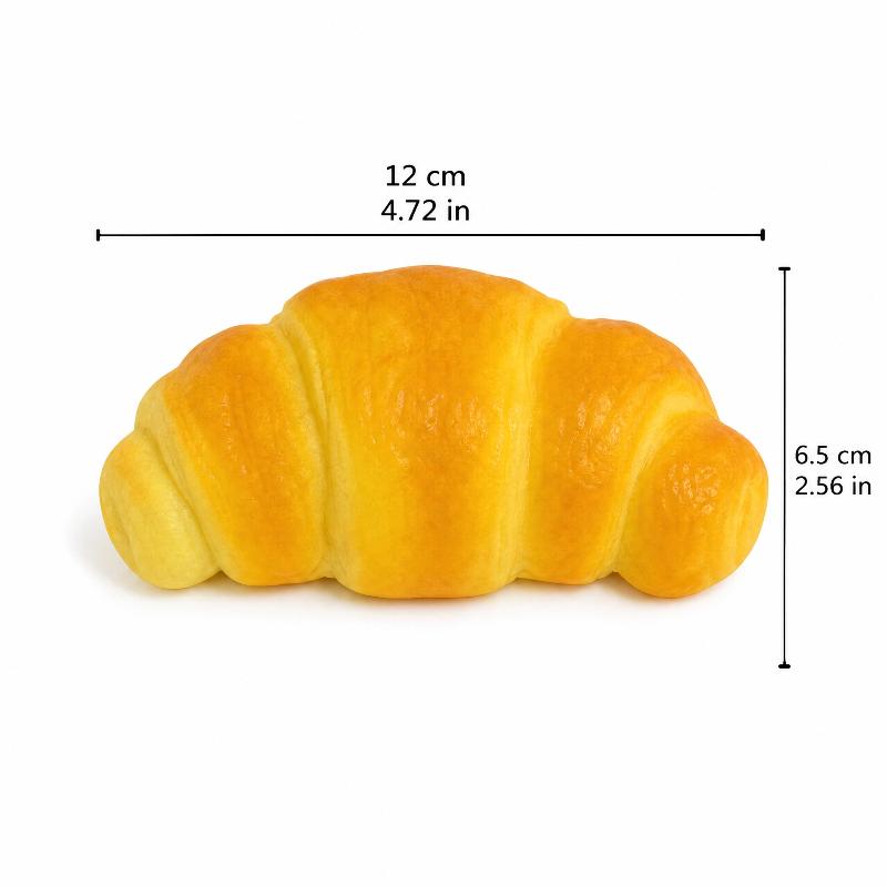 Slow Rising Croissant Squishy Squeeze Fidget Toy Odorless Soft Anti-Anxiety Stress Relief for Daily Play