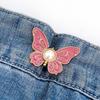 Pants Waist Tighteners No-Sewing Butterfly Flower Buttons Pins Adjustable Waist Buckle Extender Pants Waist Clip for Loose Jeans Skirts
