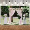 Wedding Party Photography Backdrop Flower Scenes Floral Bridal Shower Engaged Ceremony Party Decor Banner Photo Background Props17